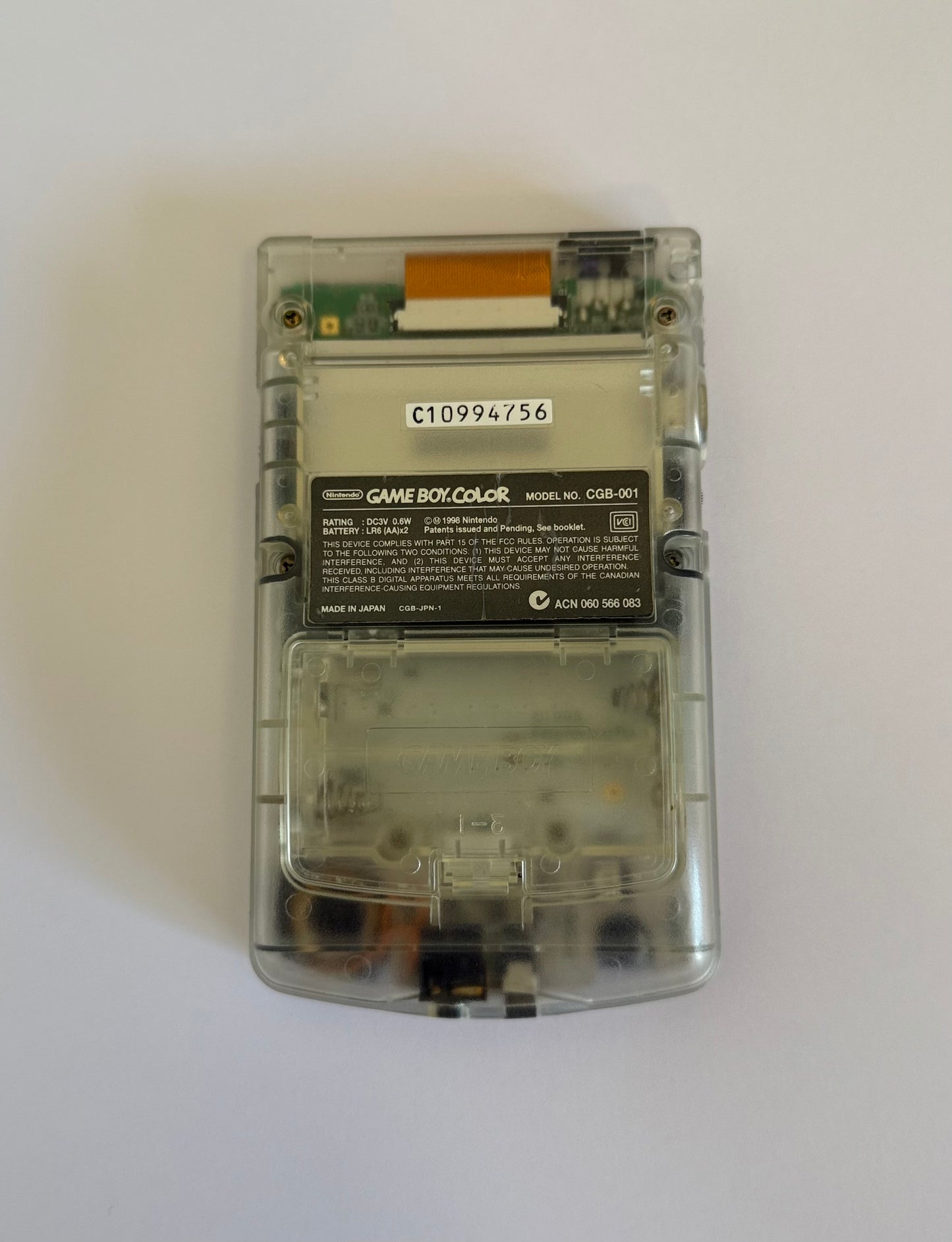 Game Boy Color – Clear | Authentic Japanese Retro Console (Refurbished)
