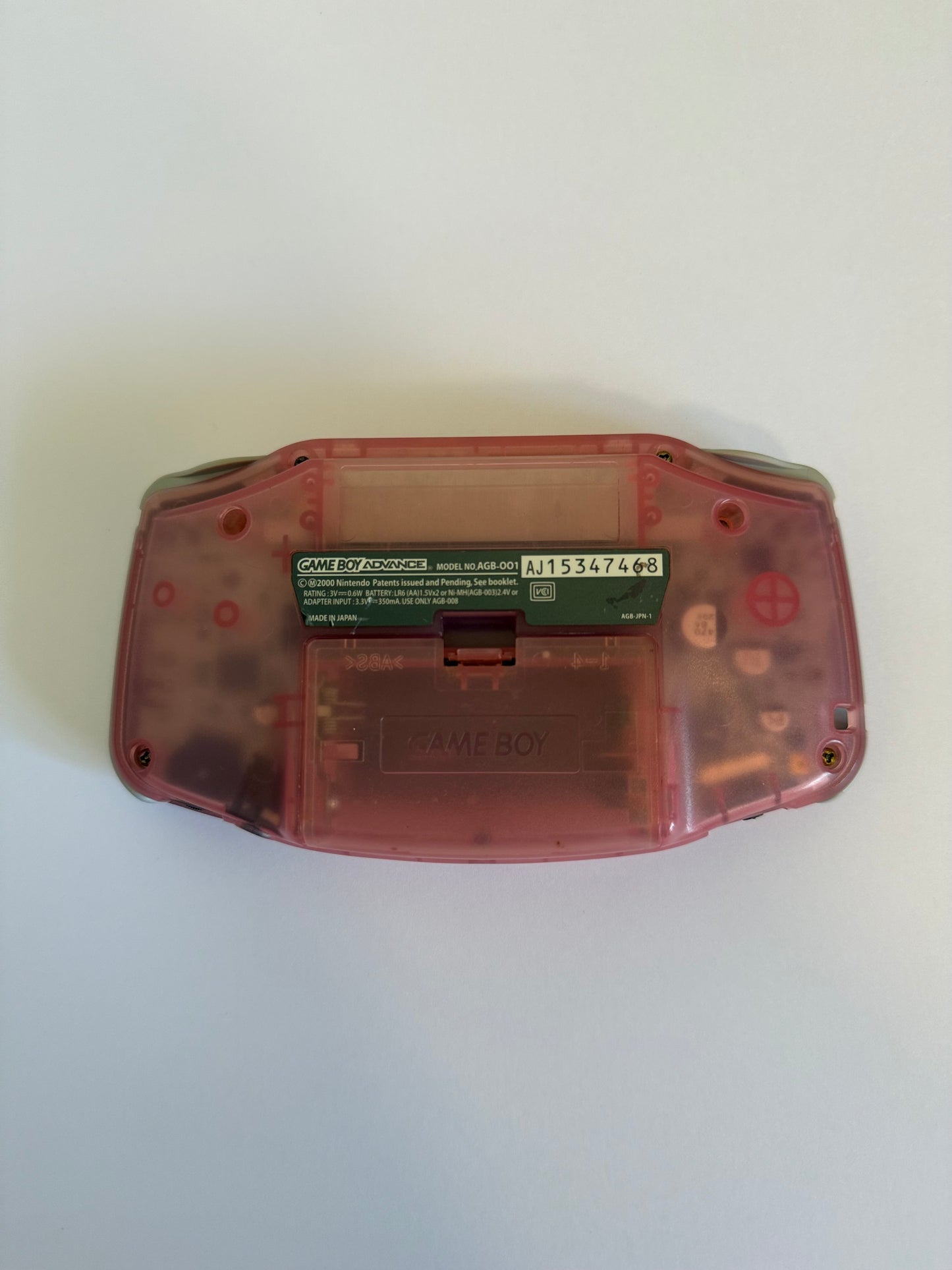 Game Boy Advance – Clear Pink | Authentic Japanese Retro Console (Refurbished)
