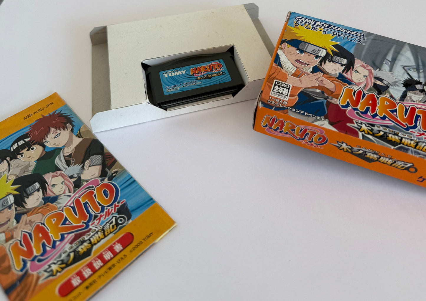 NARUTO -ナルト- 木ノ葉戦記 - ゲームボーイアドバンス (日本、2003年) - 箱・説明書完備、動作確認済み・正規品