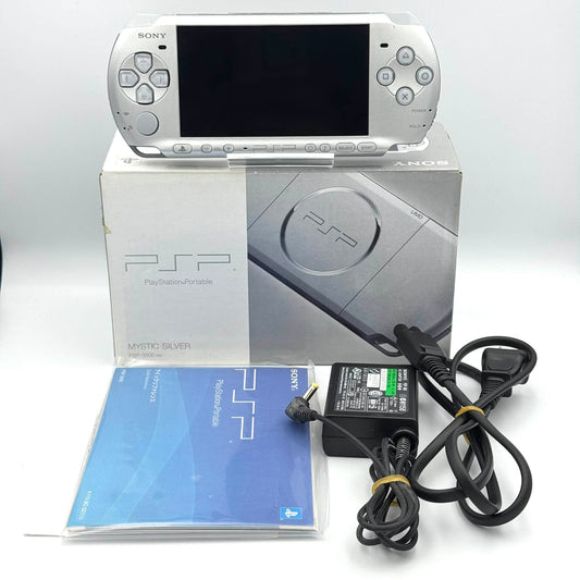 ソニー PSP 3000 – ミスティックシルバー 箱入り 🇯🇵