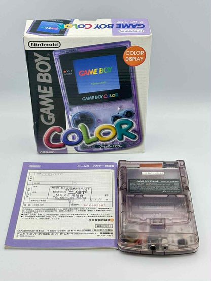 ゲームボーイカラー パープル – 箱と説明書付き
