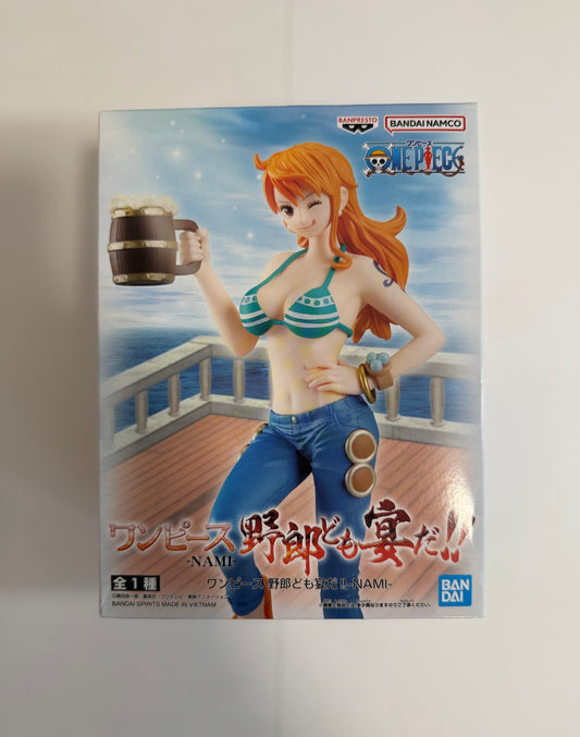 One Piece Nami Figure – “Cheers!!” Ver. | Bandai Banpresto Official | Bikini & Jeans Edition