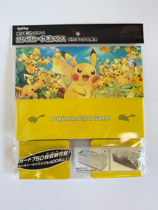 Pokémon Center Japan Pikachu Gathering Long Card Box – Official Pokémon TCG Storage Box – 2023 Release