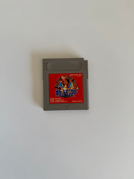 Pokémon Red – Pocket Monsters Aka Version (Japan, 1996) – Game Boy – Authentic Nintendo Cartridge
