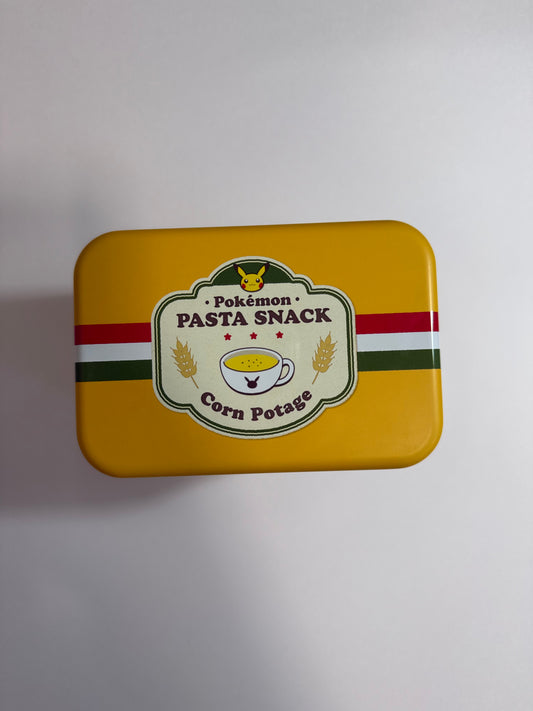 Pokémon Pasta Snack Corn Potage – Limited Edition Collectible Tin | Pikachu, Eevee & Piplup Design