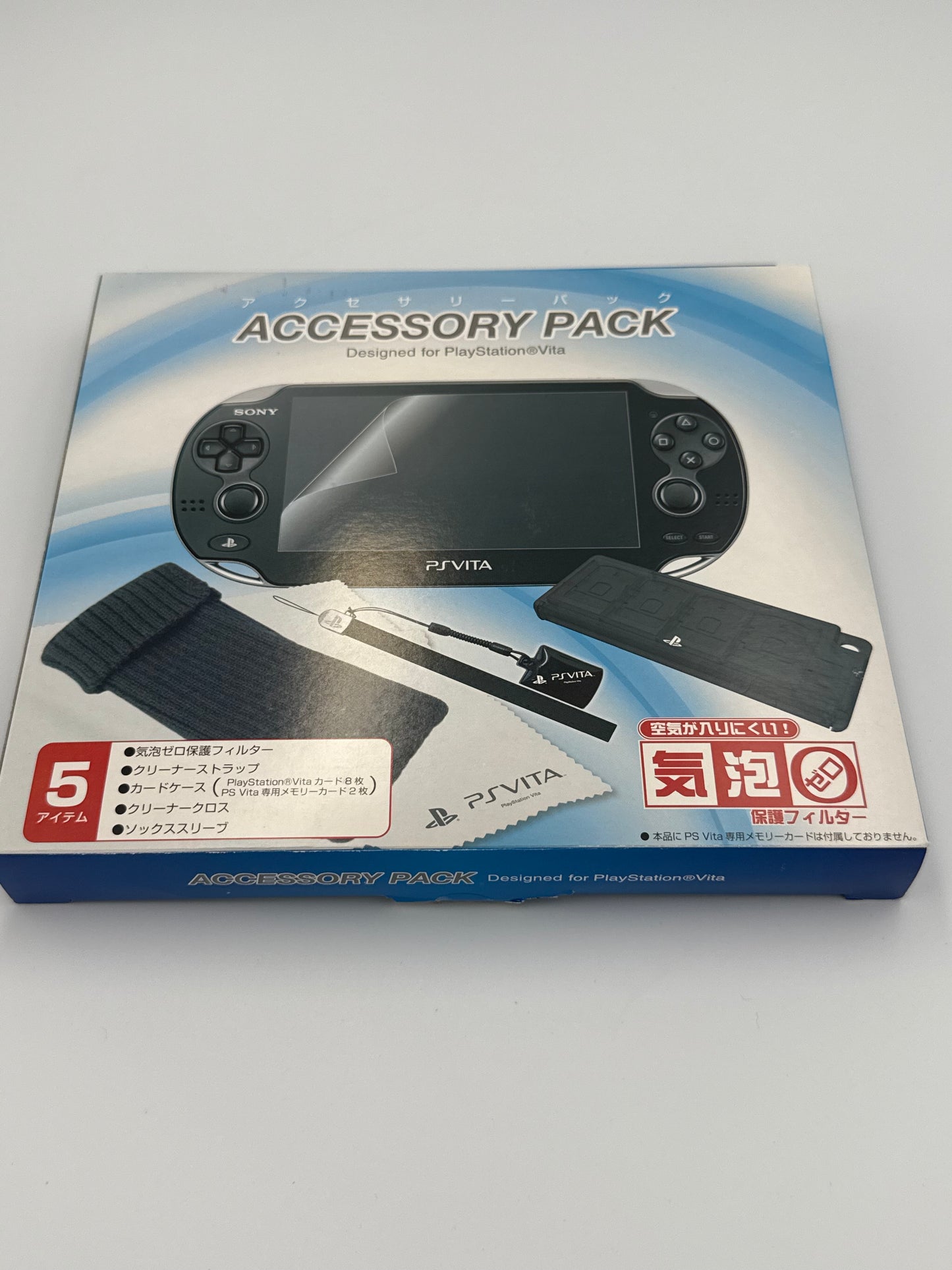 PS Vita Sapphire Blue PCH-1000 + Accessory Pack - CIB