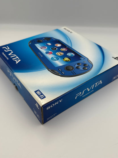 PS Vita Sapphire Blue PCH-1000 + Accessory Pack - CIB