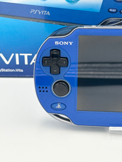 PS Vita Sapphire Blue PCH-1000 + Accessory Pack - CIB
