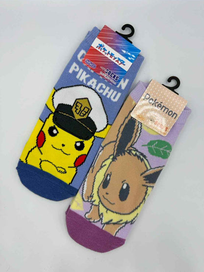 ポケモン ソックスパック – キャプテンピカチュウ + イーブイ (日本限定) 